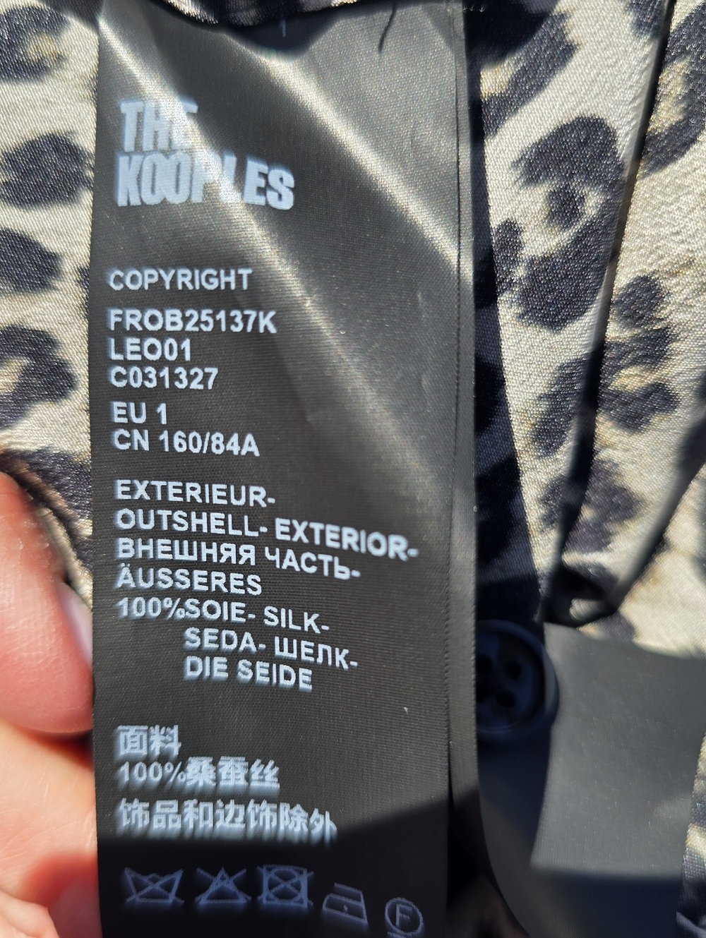 The Kooples Silk Leopard Print Button Front Maxi Dress size Small, New With Tags - Picture 5 of 10